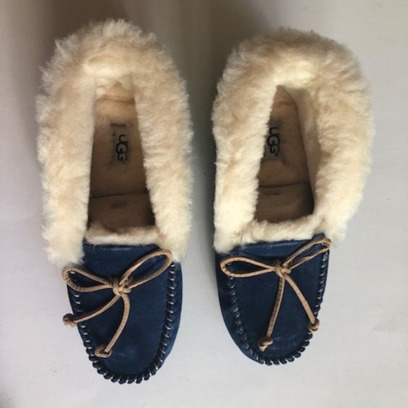 UGG leather fur Alena slipper moccasin. Size: 5 - Picture 4 of 10